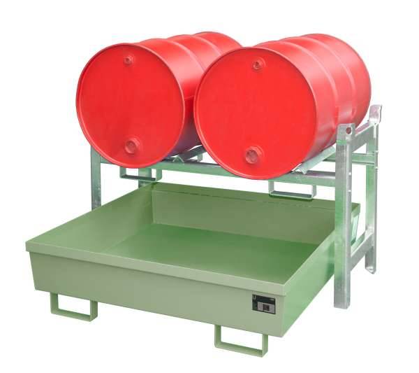 Fassregal FRA-2, lackiert, Resedagrün