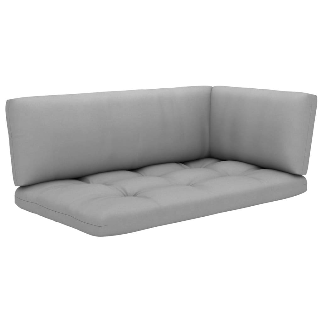 vidaXL Outdoor-Ecksofa Paletten Kiefernholz Imprägniert Weiß