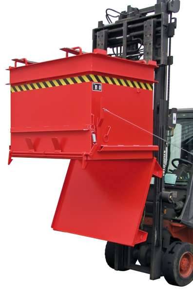 Baustoffcontainer BC 1000 (Steinklammer-Entriegelung), lackiert, Feuerrot