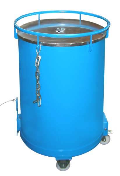 Rundbehälter RB 450, lackiert, Lichtblau