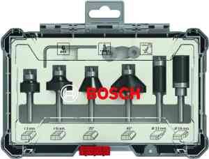 Rand- und Kantenfräser-Set, 6-mm-Schaft, 6-teilig Bosch Accessories 2607017468