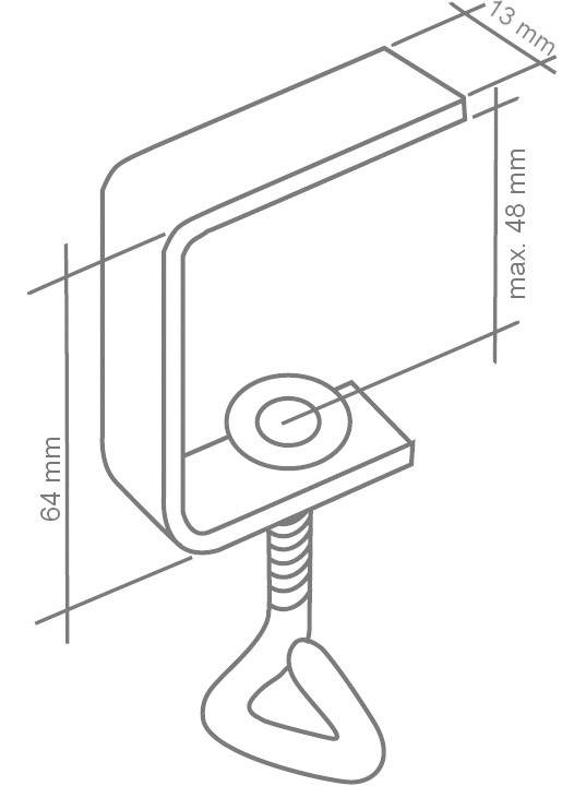 Donau Elektronik Tischklemmen (Zwingen) 2 Stück M24