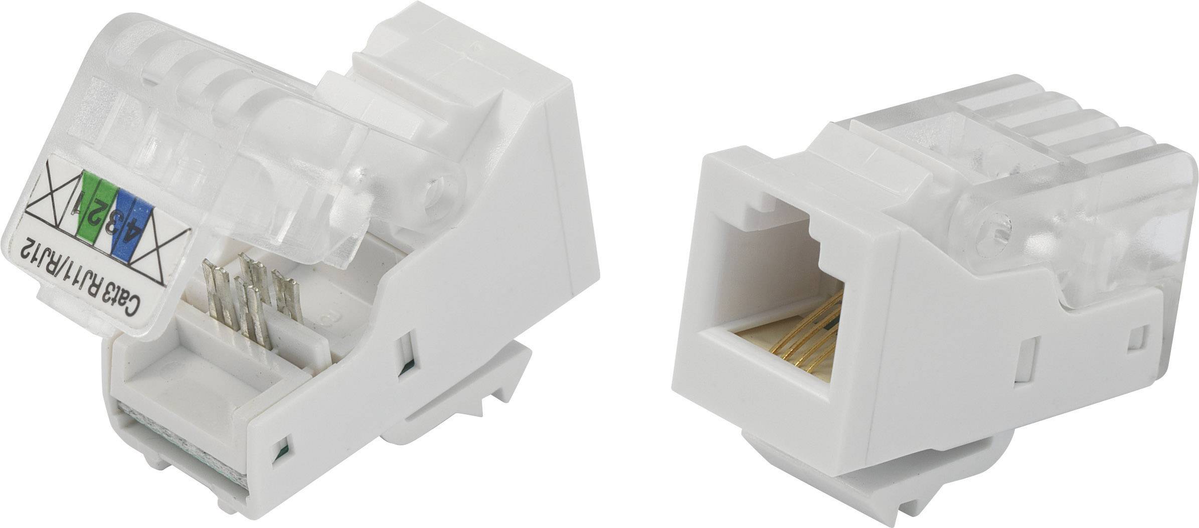 TRU Components 93014c937 Modularbuchse, werkzeuglos Buchse, gerade Natur