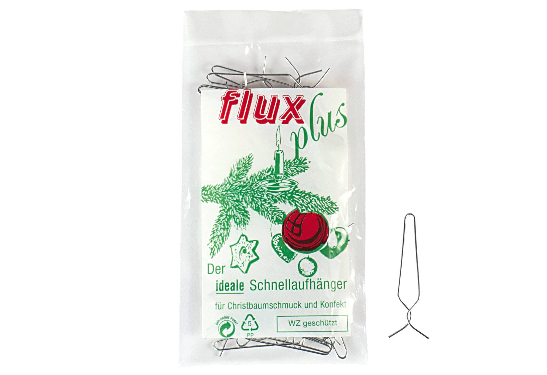 Riffelmacher 14369 - Flux Plus Aufhänger, 50 Stück, Silber, aus Metall,