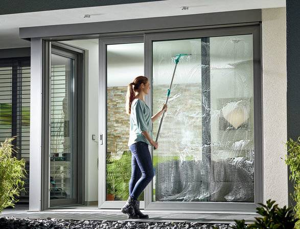 Leifheit Window Slider XL Fensterreiniger Grün, Weiß