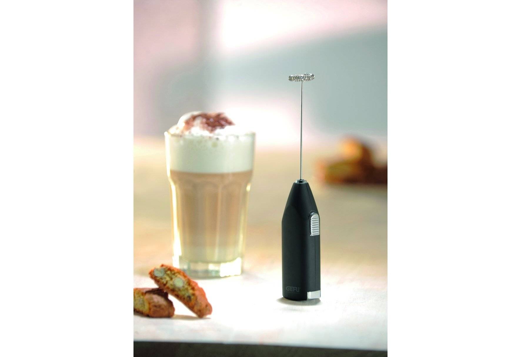 GEFU Milchaufschäumer Fino Kunststoff/Edelstahl incl.AA-Batterien