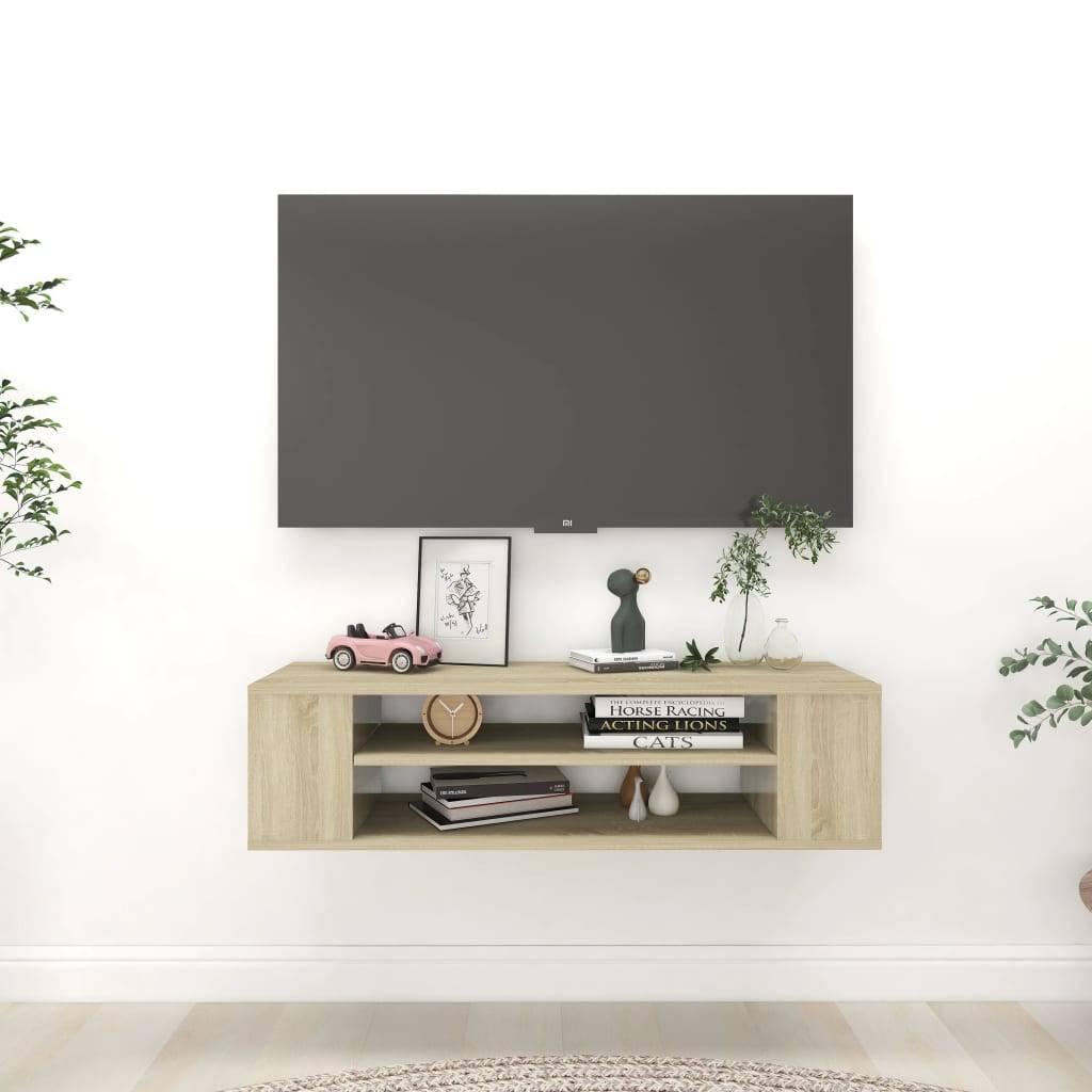 vidaXL TV-Hängeschrank Sonoma-Eiche 100x30x26,5 cm Holzwerkstoff