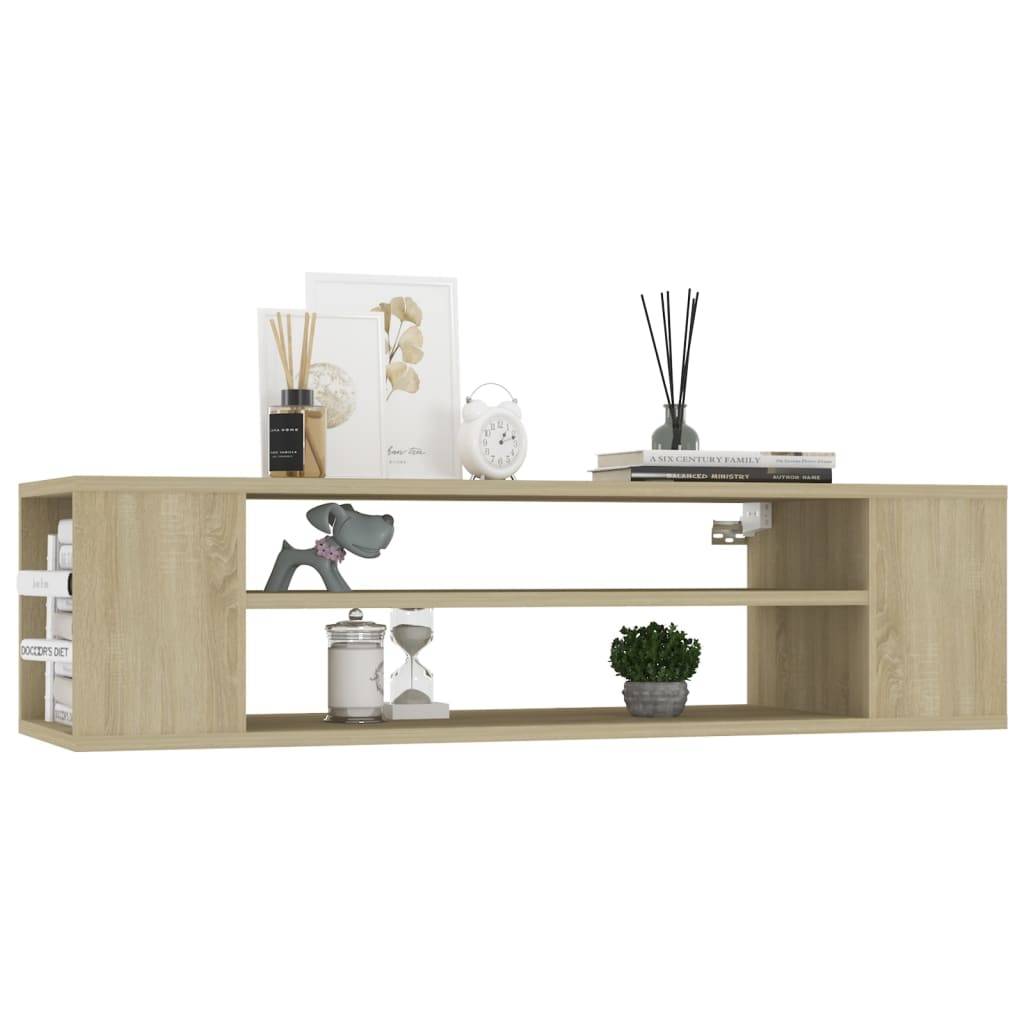 vidaXL TV-Hängeschrank Sonoma-Eiche 100x30x26,5 cm Holzwerkstoff