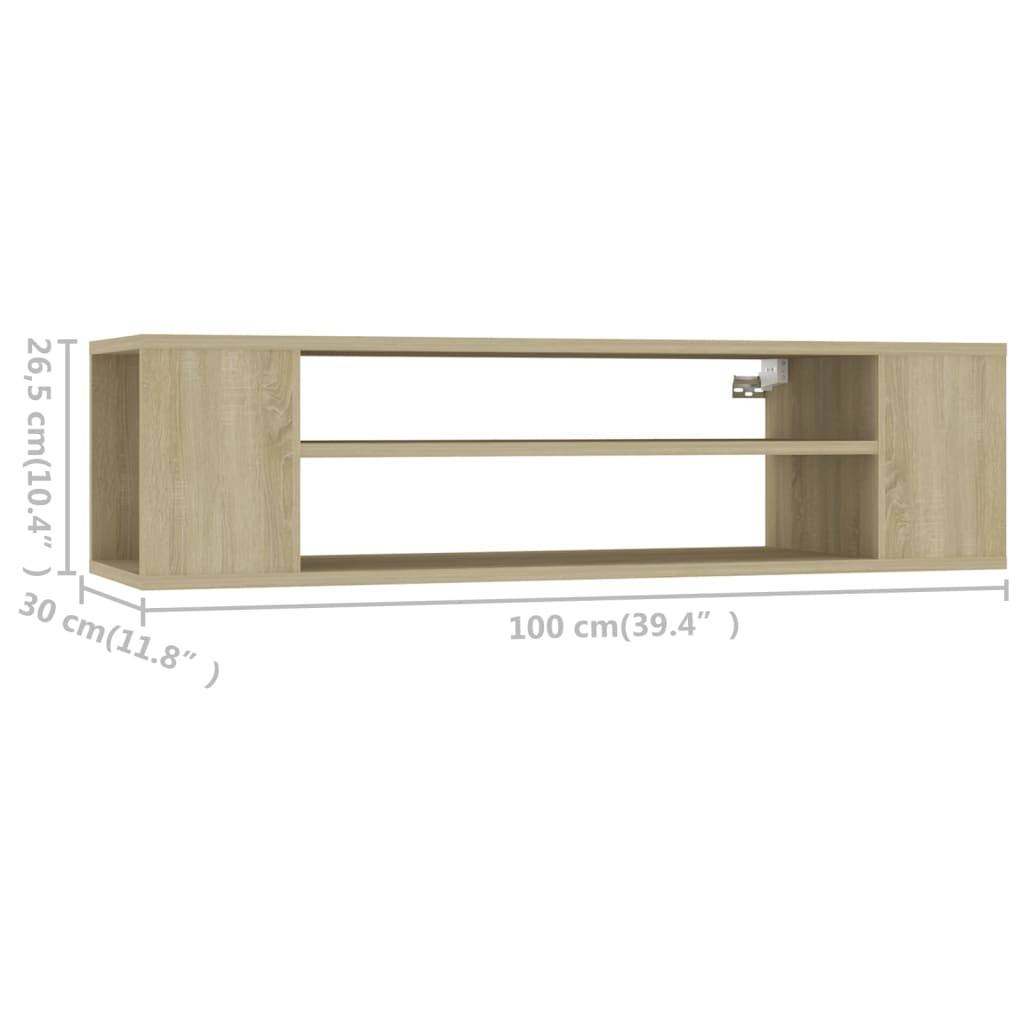 vidaXL TV-Hängeschrank Sonoma-Eiche 100x30x26,5 cm Holzwerkstoff