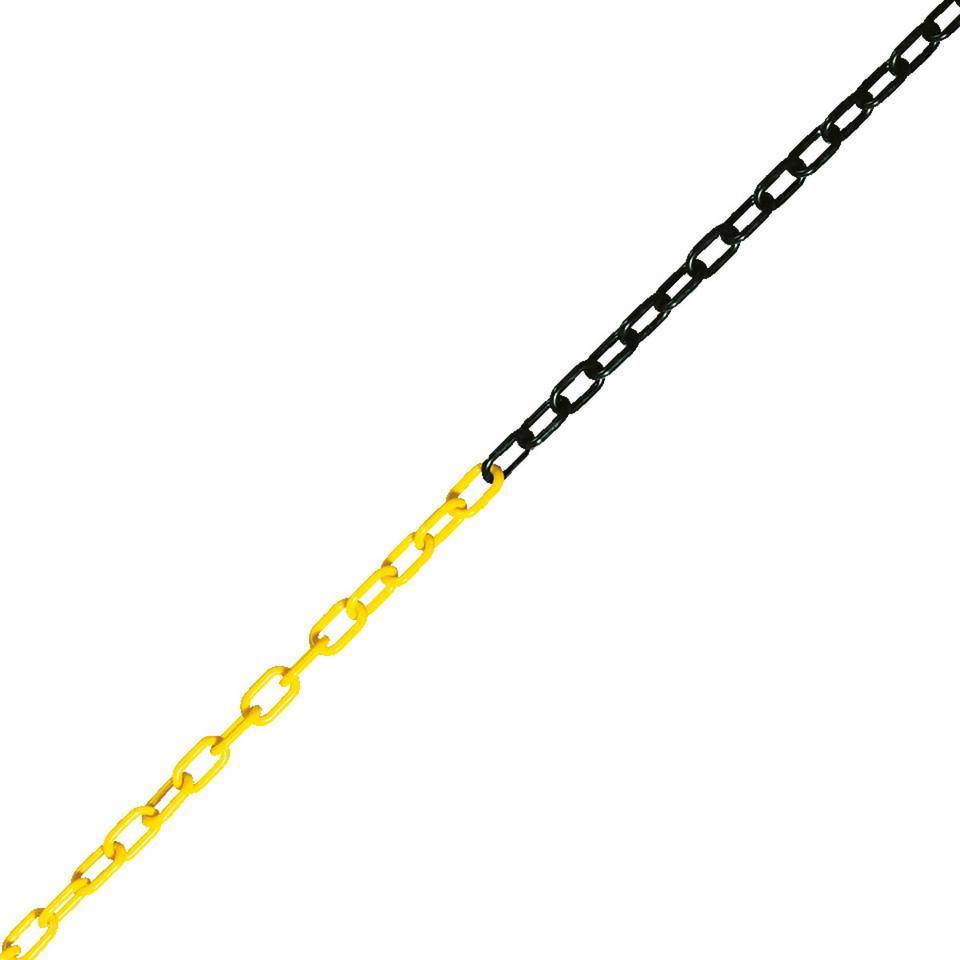 K.57 Absperrkette, gelb/schwarz, Kunststoff, Ø 6mm, 50m/VE