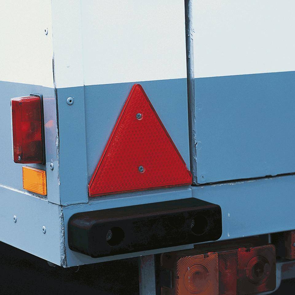 Rammpuffer Rubber 1, 2 Bohrungen, Ø 10mm, vulkanisiertes Neugummi, 52x200x60mm