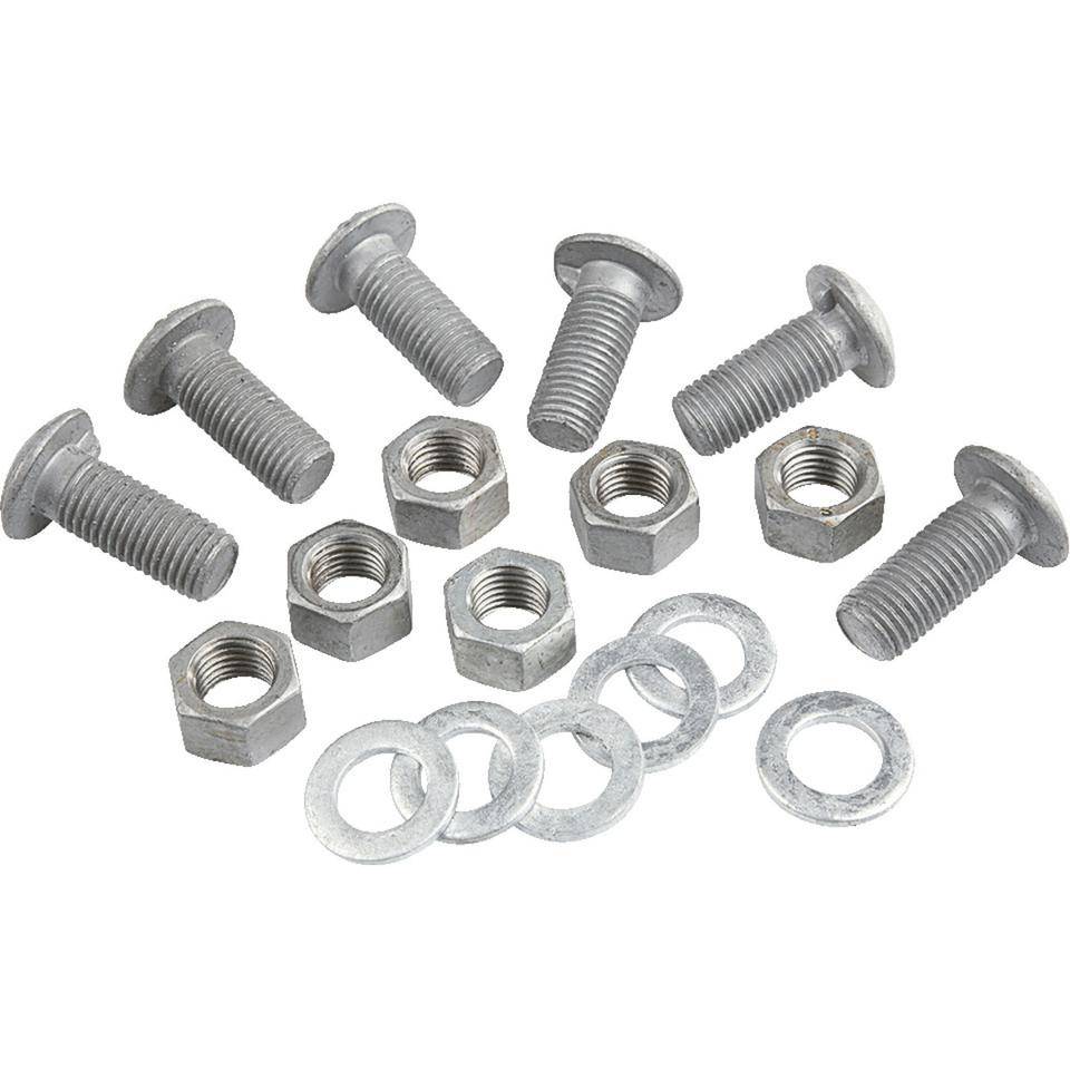 Schrauben-Set für Abstandhalter M16x45, für Stahlschutzplankensystem Typ B, inklusive Muttern und Unterlegscheiben, 6/VE