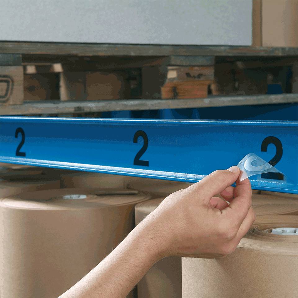 Stanzzahl 0, wasserfest, schwarz, Folie, selbstklebend, Schrifthöhe 50mm, 10/VE