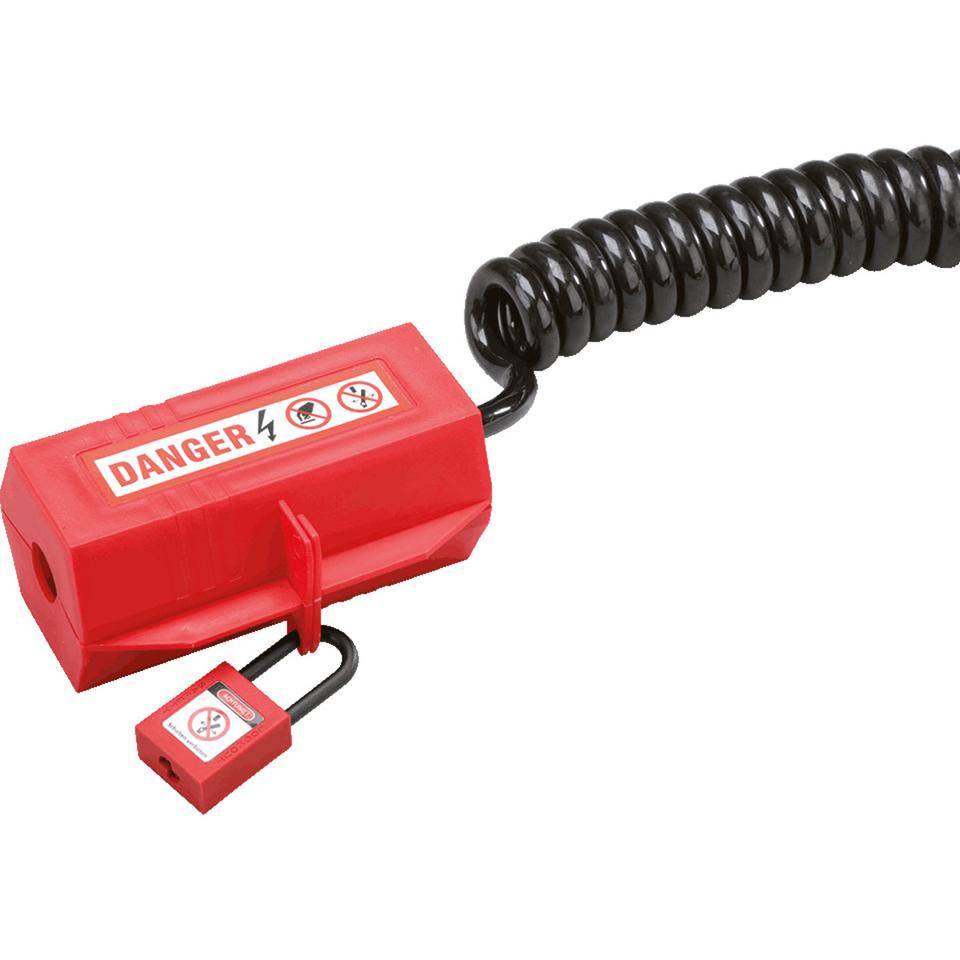 Steckerverriegelung, groß, zur Sicherung von Steckern jeder Art, 171x80x80mm