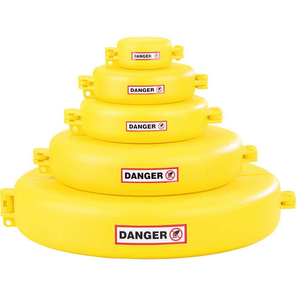 Ventilabsperrung Berühren/Schalten verboten, Typ 5, gelb, Polyurethan, Ø 254-355mm