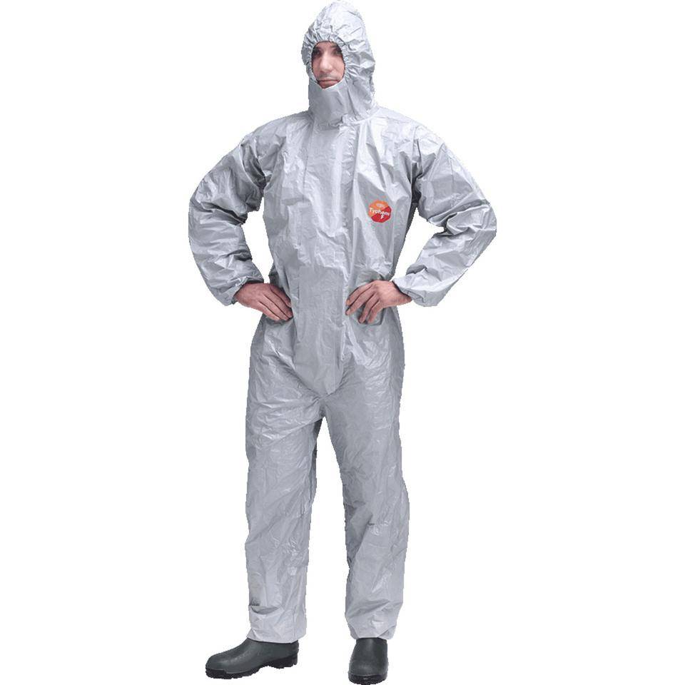 Tychem® Schutzoverall 6000 F, Modell CHA5, Kategorie III, grau, Größe 2XL, 25/VE