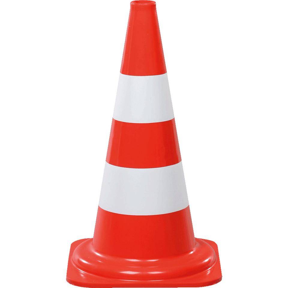 K.57 Leitkegel, für den Tageinsatz, rot/weiß tagesleuchtend, 500mm, 2,2kg