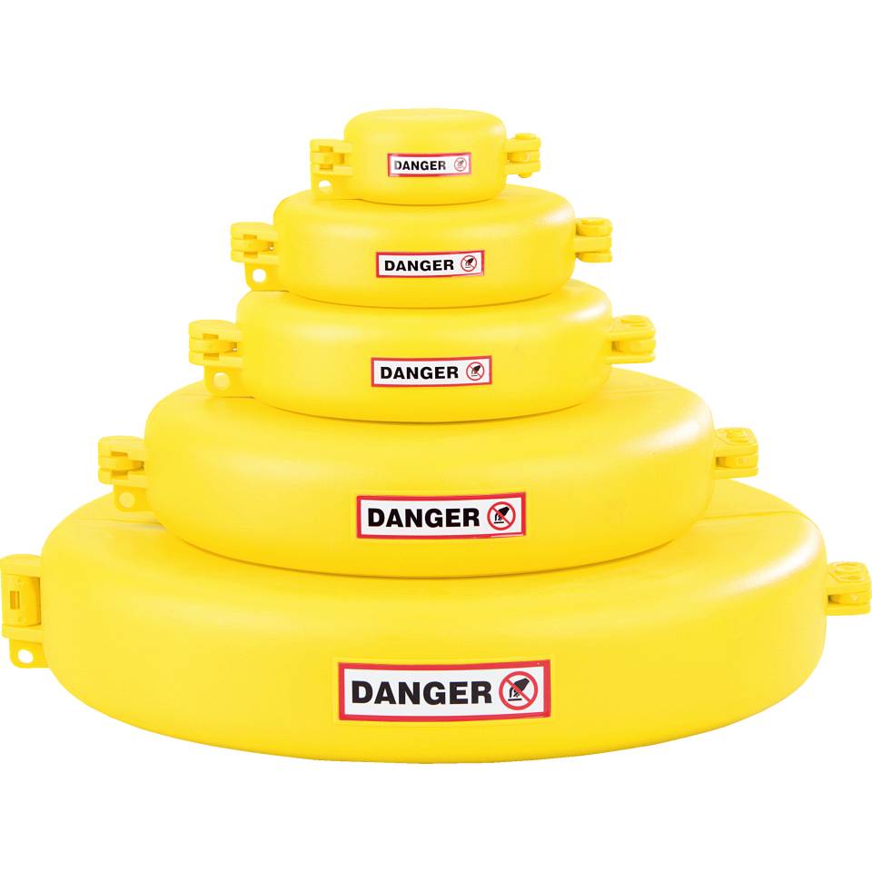 Ventilabsperrung Berühren/Schalten verboten, Typ 3, gelb, Polyurethan, Ø 127-165mm