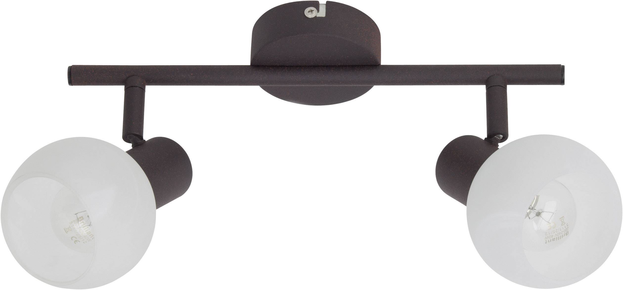 Brilliant 12913/20 Deckenstrahler Energiesparlampe E14 80W Braun, Weiß