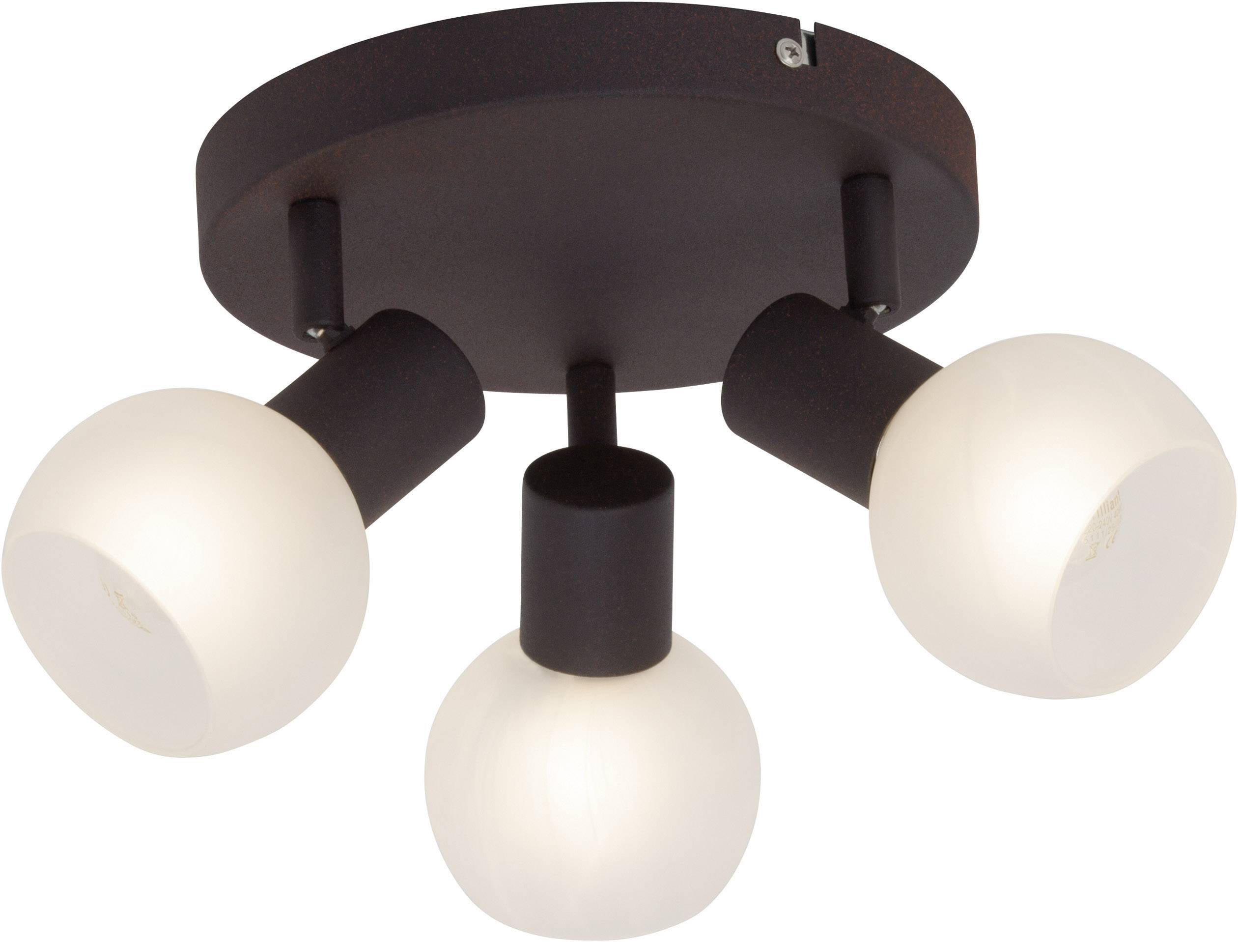 Brilliant 12934/20 Deckenstrahler Energiesparlampe E14 120W Braun, Weiß