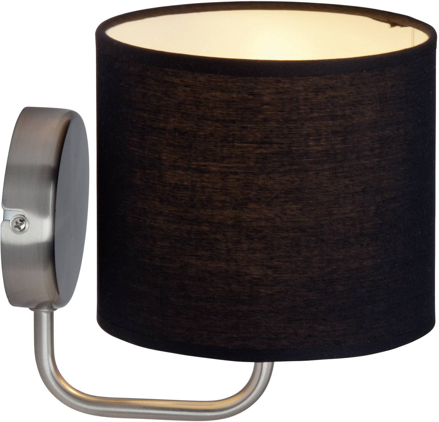 Brilliant Sandra 85010/76 Wandleuchte E14 40W Halogen, Energiesparlampe Schwarz, Eisen