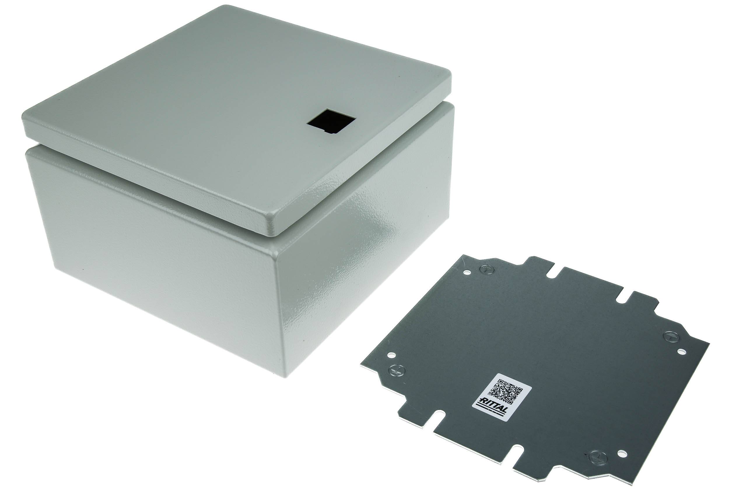 Rittal KX 1549.000 Installations-Gehäuse, Wand-Gehäuse 200 x 200 x 120 Stahlblech Lichtgrau (RAL 7035) 1 St.
