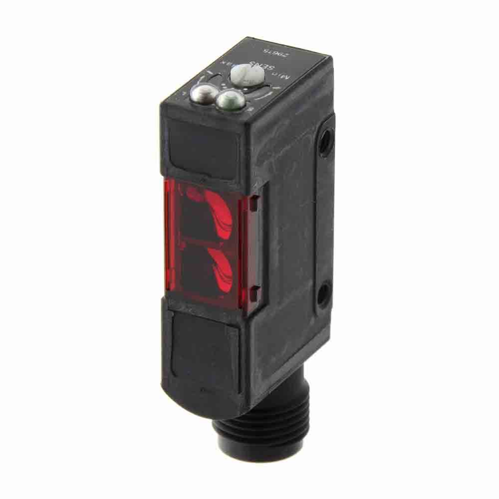 Omron E3S-R Kubisch Optischer Sensor, Reflektierend, Bereich 100 mm → 300 mm, NPN Ausgang, M12 Stecker