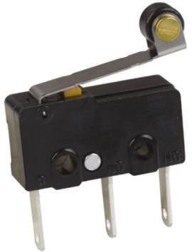 Omron Mikroschalter Rollenhebel-Betätiger Flachstecker, 100 mA @ 30 V dc, SPDT IP 40 0,16 N -25°C - +85°C