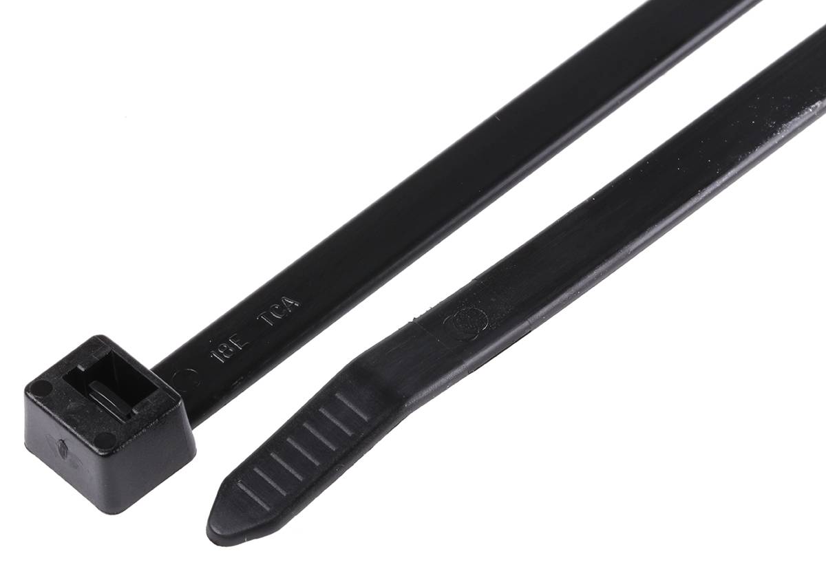 HellermannTyton 111-12830 T120S-PA66W-BK Kabelbinder Schwarz UV-stabilisiert 50 St.