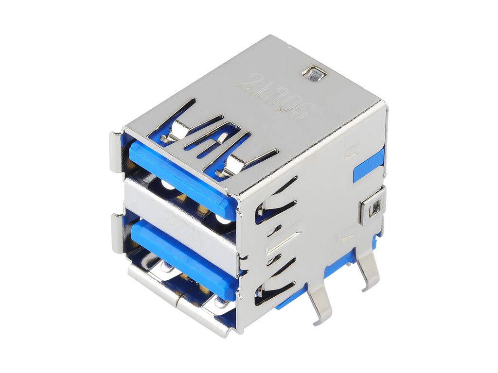 Molex USB-Steckverbinder 3.0 A, 2-Port Buchse / 1.8A, THT