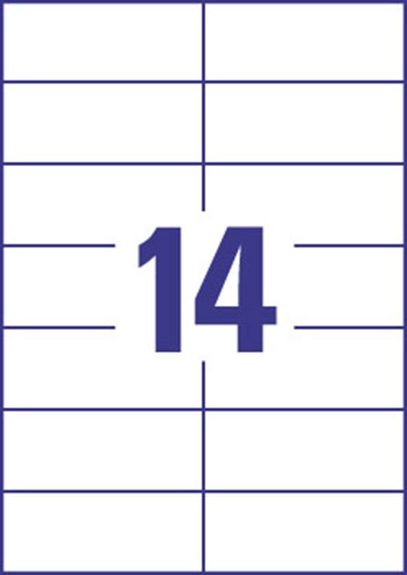 Europe 100 ELA038 Universal-Etiketten 105 x 42.3 mm Papier Weiß 1400 St. Permanent haftend Tintenstrahldrucker, Laserdrucker, Farblaserdrucker