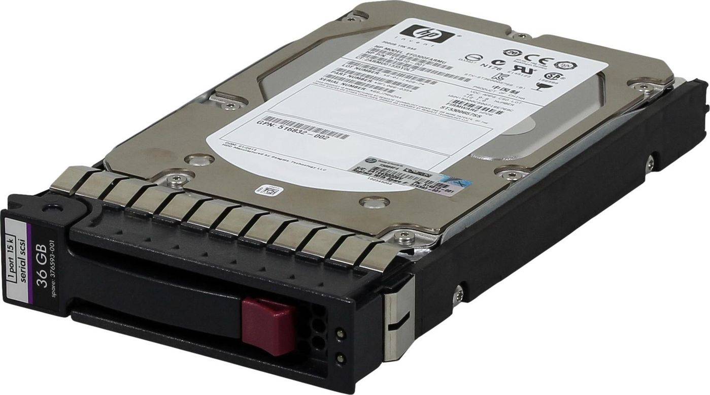 Hewlett Packard Enterprise 36GB hot-plug SAS 15K LFF 36GB 3.5" 15K SAS, 3.5", 36 GB, 15000 RPM