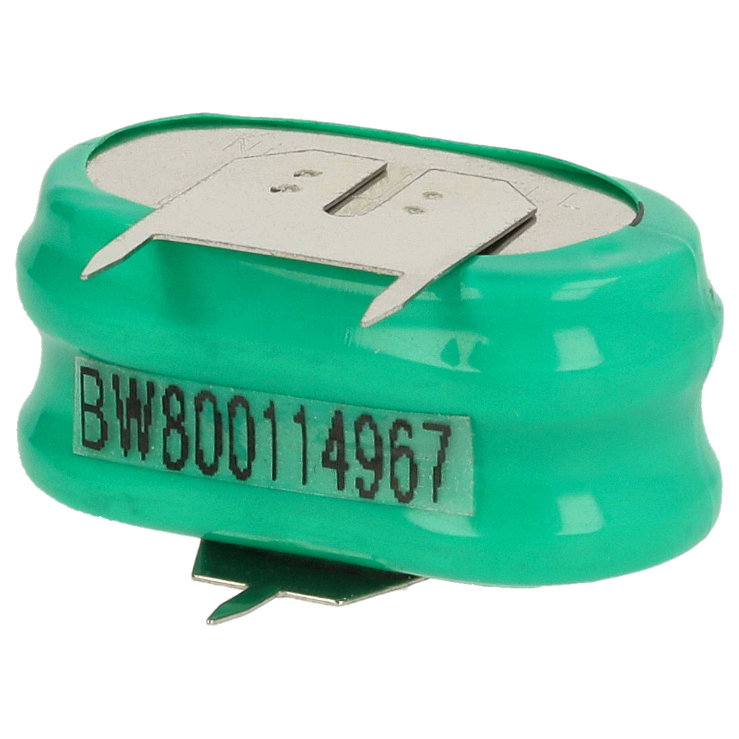 vhbw 100x NiMH Ersatz Knopfzellen-Akku Typ 2/V150H 3-Pins 150mAh 2,4V kompatibel mit Modellbau-Akkus, Solar-Leuchten