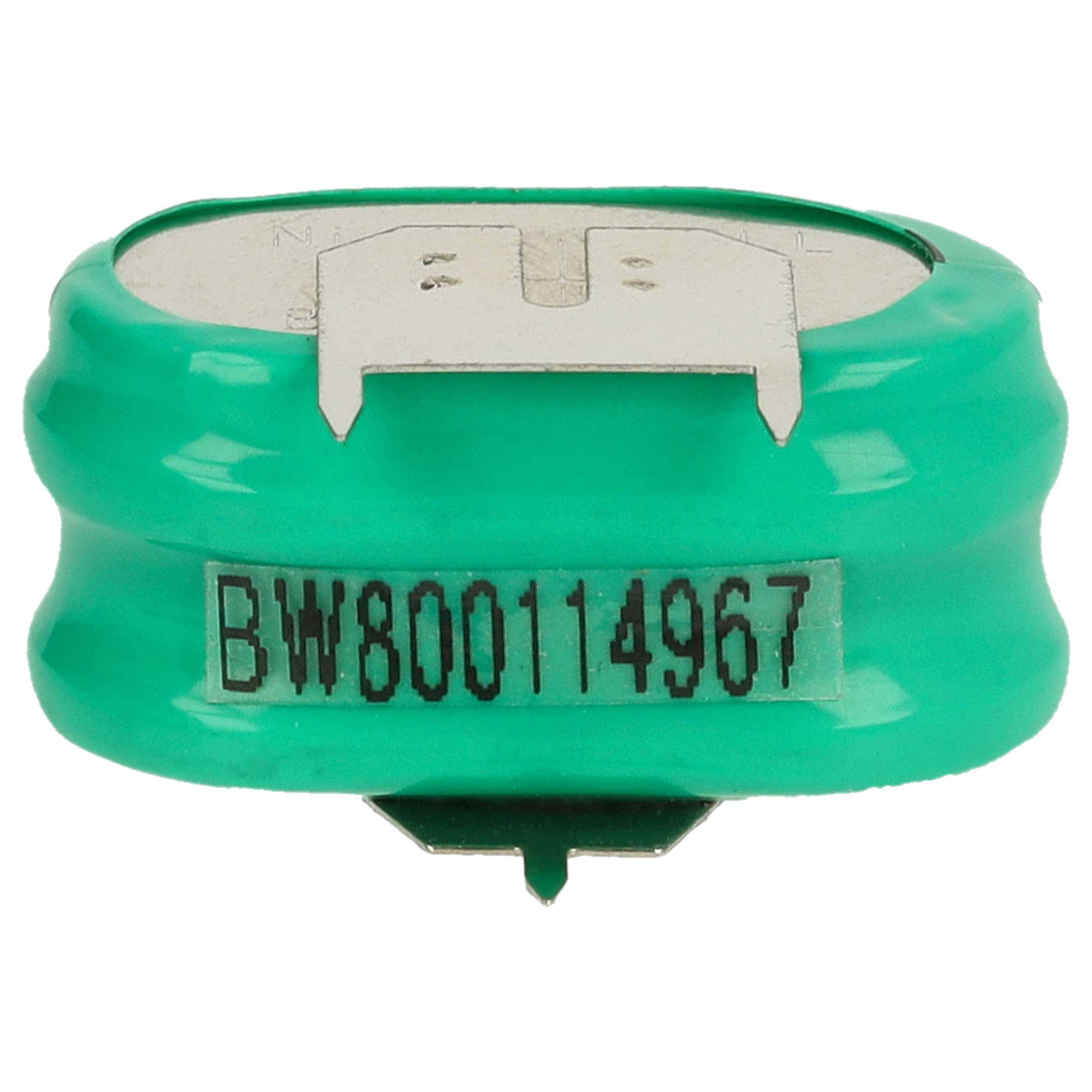 vhbw 100x NiMH Ersatz Knopfzellen-Akku Typ 2/V150H 3-Pins 150mAh 2,4V kompatibel mit Modellbau-Akkus, Solar-Leuchten