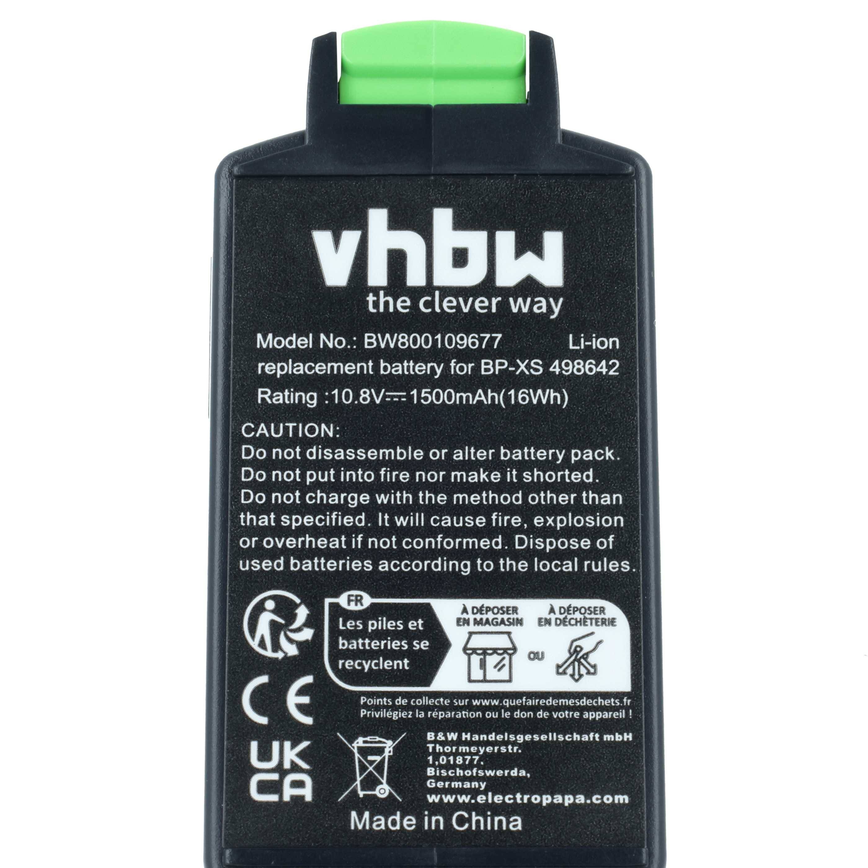vhbw 3x Akku Ersatz für Festool 500243, 498338, 498336, 498616, 498339, 500184, 498642 für Werkzeug (1500 mAh, Li-Ion