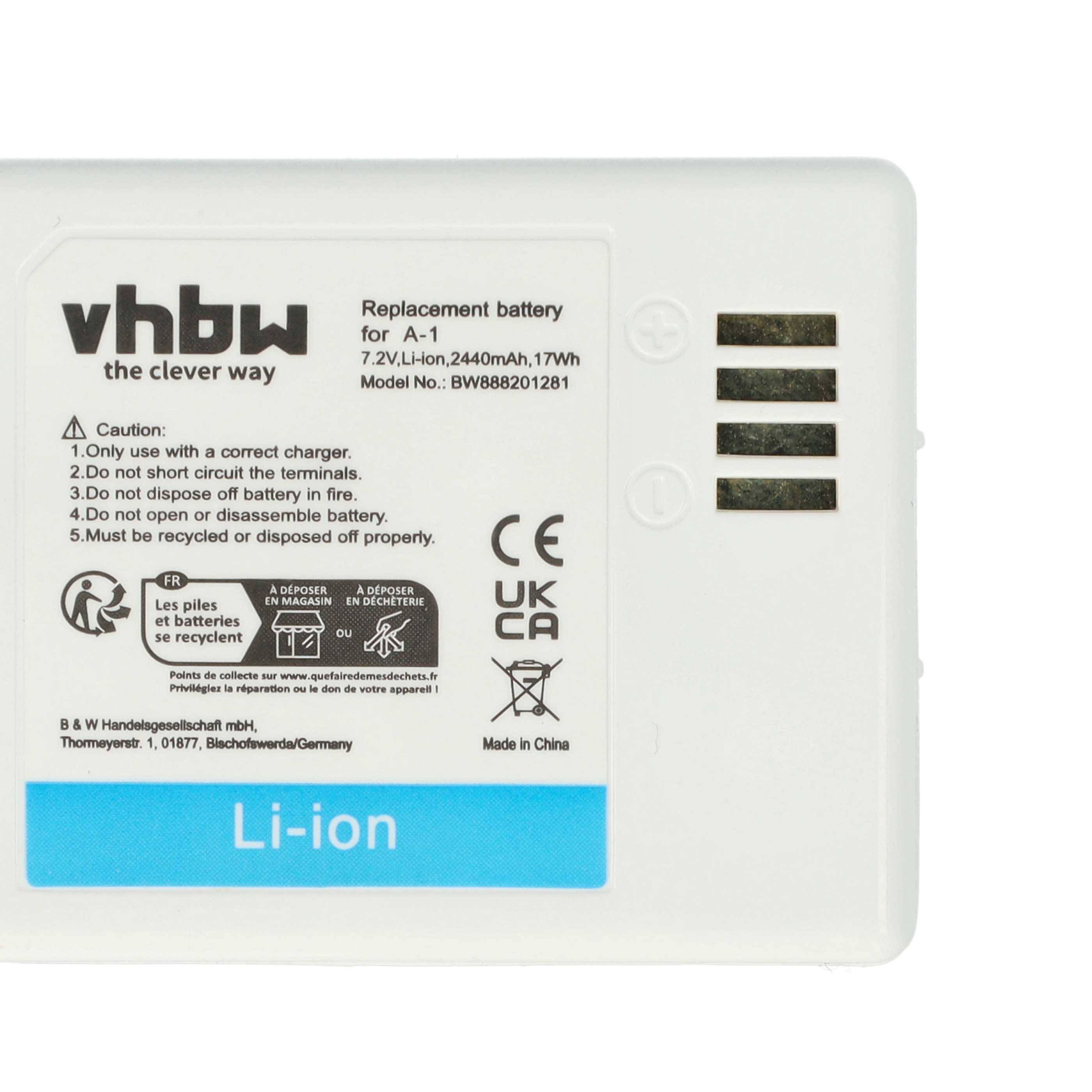 vhbw 2x Akku kompatibel mit Netgear / Arlo VMS3230, VMC4030 Knopfkamera, getarnte Kamera (2200 mAh, 7,2 V, Li-Ion)