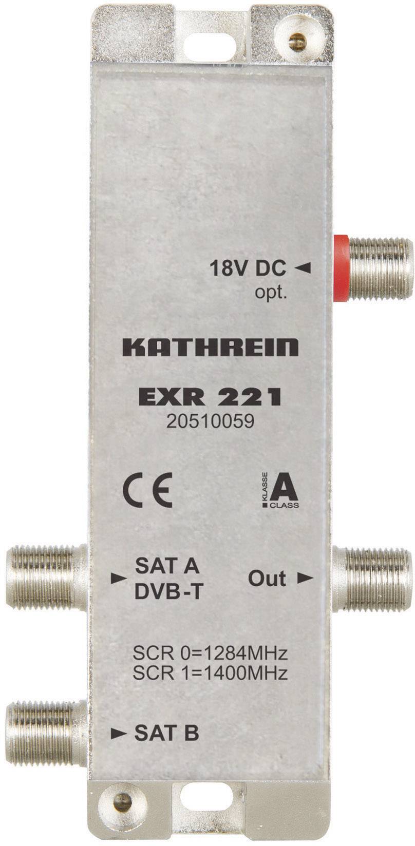 Kathrein EXR 221 SAT Multischalter Unicable 2 Eingänge (Multischalter): 3 (2 SAT/1 terrestrisch) Teilnehmer-Anzahl