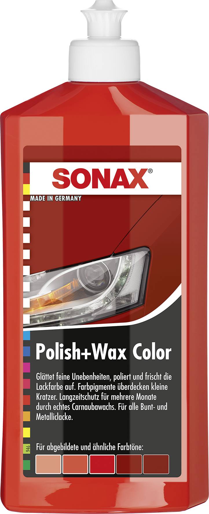 SONAX Polish & Wax Color NanoPro rot 500 ml
