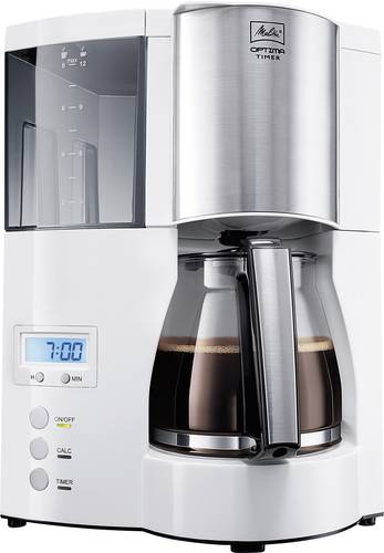 Optima Timer ws Kaffeemaschine Weiß Fassungsvermögen Tassen=12 Display, Timerfunktion, War