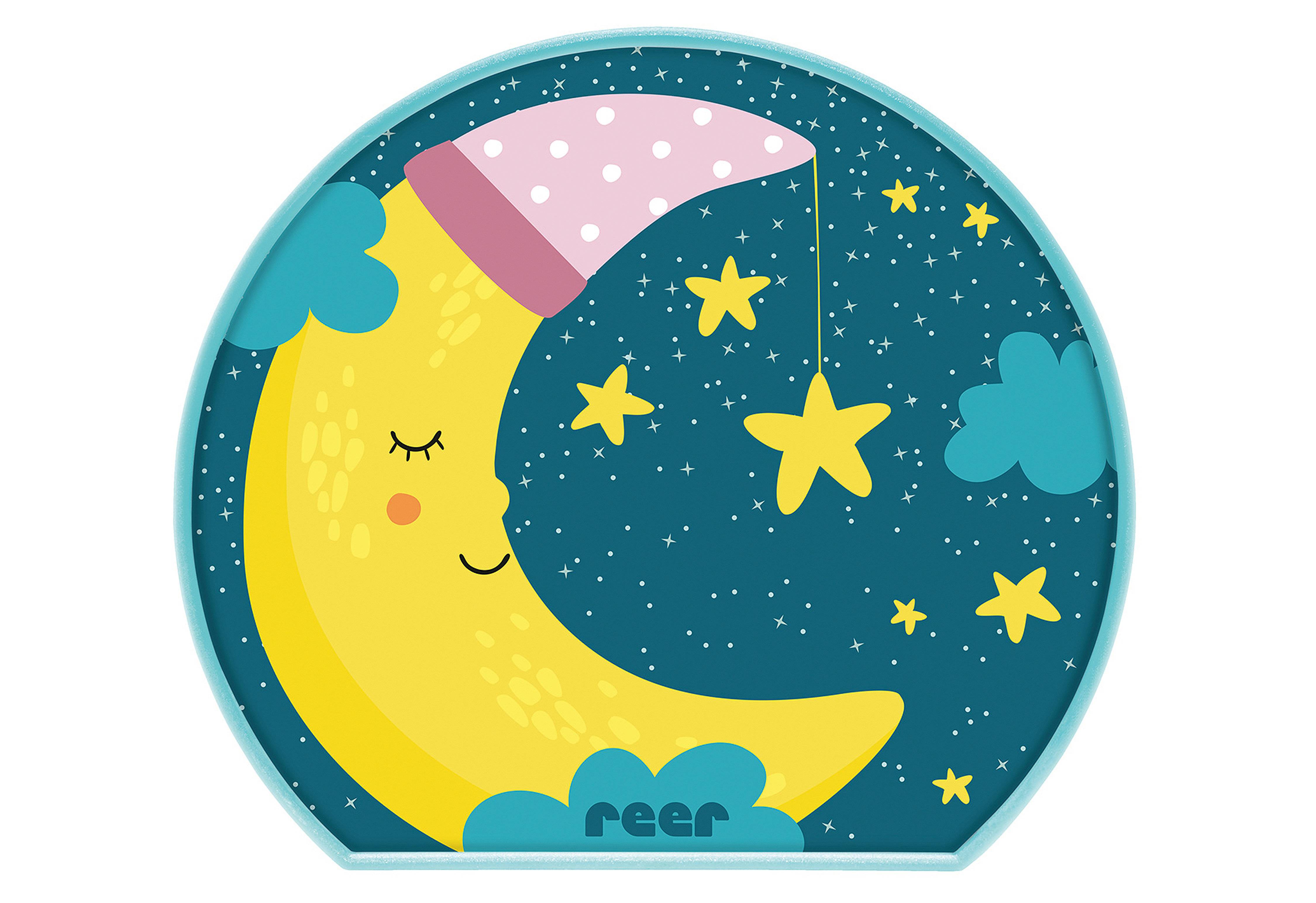 reer 52063 Mybabylight, Nachtlicht mit Mond-Motiv, Einschlaflicht für Baby und Kind,