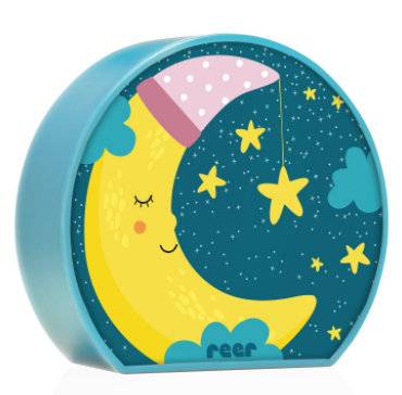 reer 52063 Mybabylight, Nachtlicht mit Mond-Motiv, Einschlaflicht für Baby und Kind,
