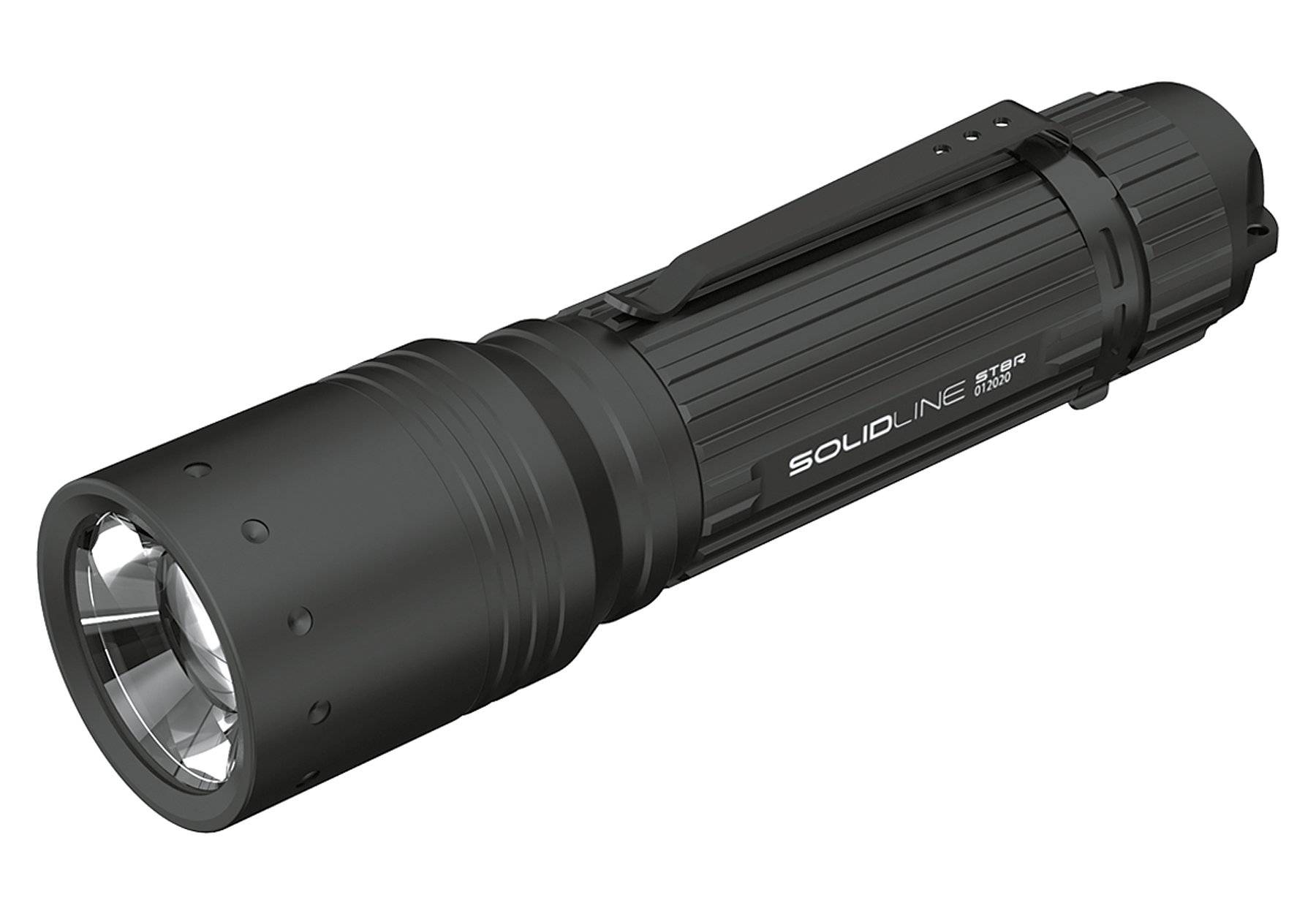 Solidline ST8R LED Taschenlampe, fokussierbar, wiederaufladbar, 600 Lumen, 300 Meter