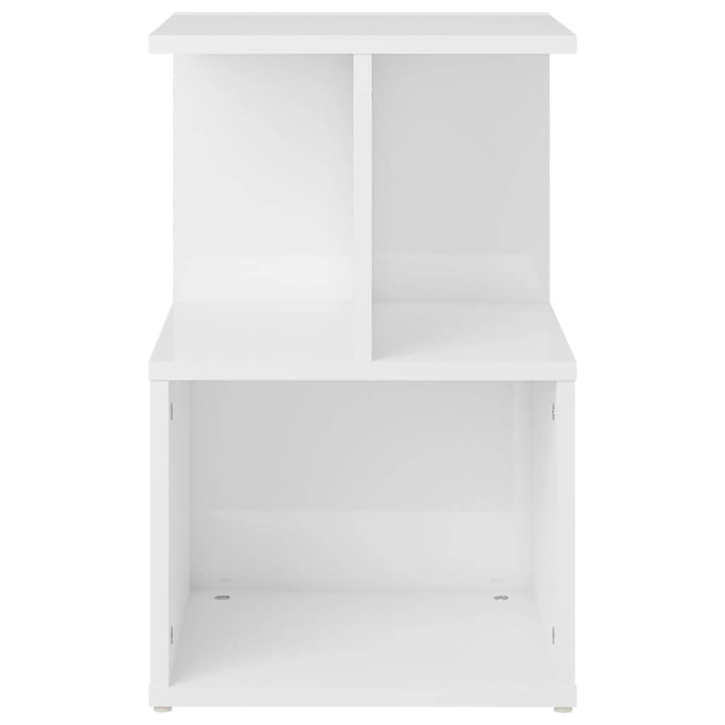 vidaXL Nachttisch Hochglanz-Weiß 35x35x55 cm Holzwerkstoff