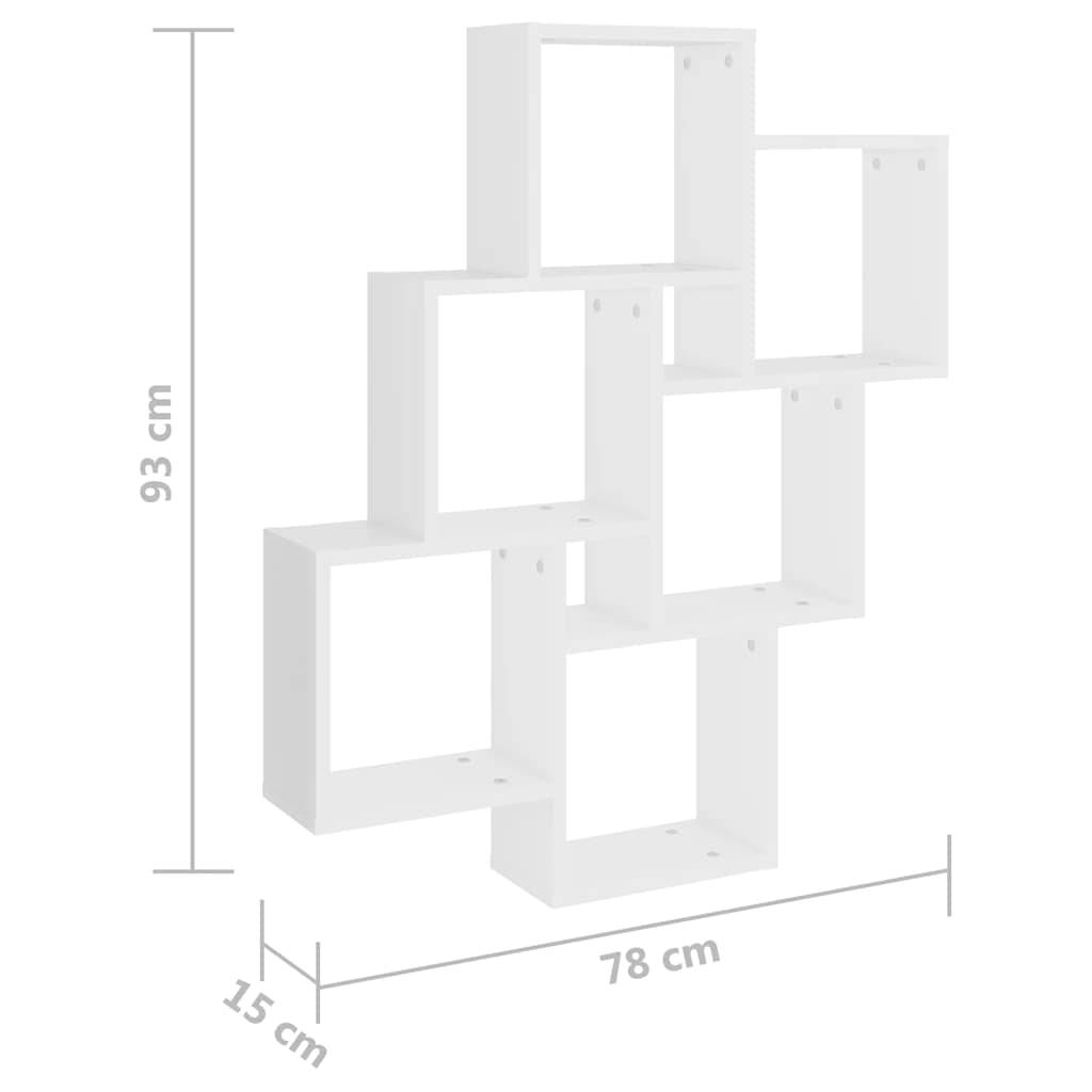 vidaXL Würfelregal Weiß 78x15x93 cm Holzwerkstoff