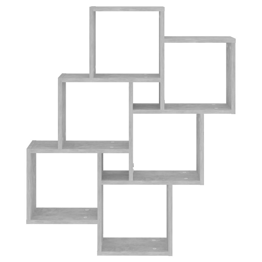 vidaXL Würfelregal Betongrau 78x15x93 cm Holzwerkstoff