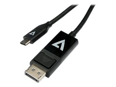 V7 DisplayPort-Kabel - USB-C (M) zu DisplayPort (M) - 2 m - Schwarz
