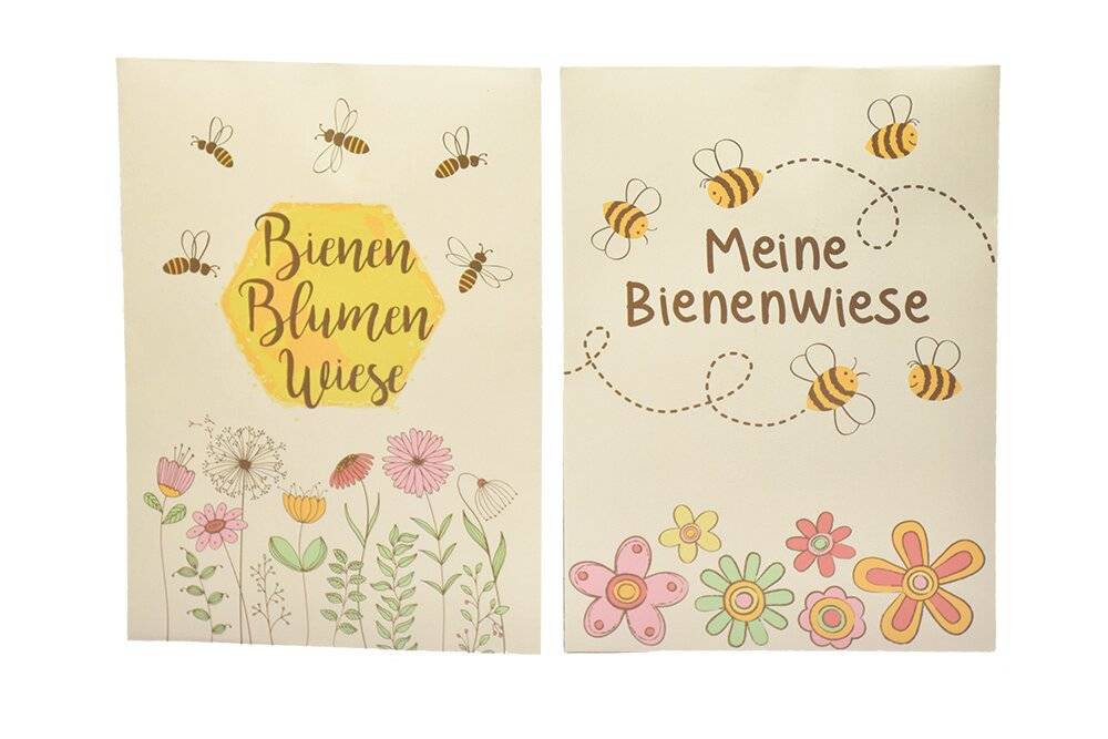 WUNDERLE Saattüte Bienen Blumenwiese 10x15cm sort.