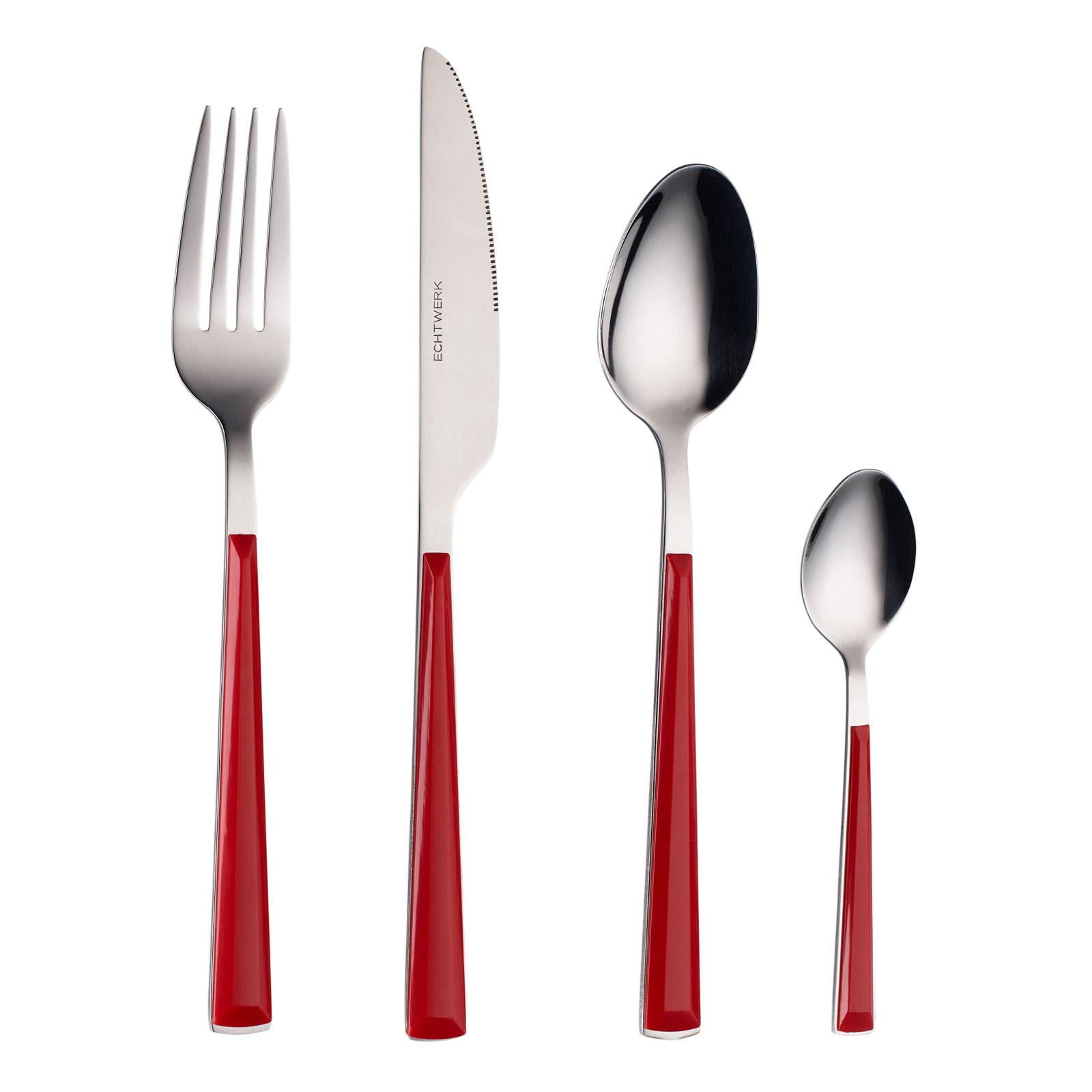 Echtwerk EW-KB-9020 Basic 16tlg Besteck Set rot