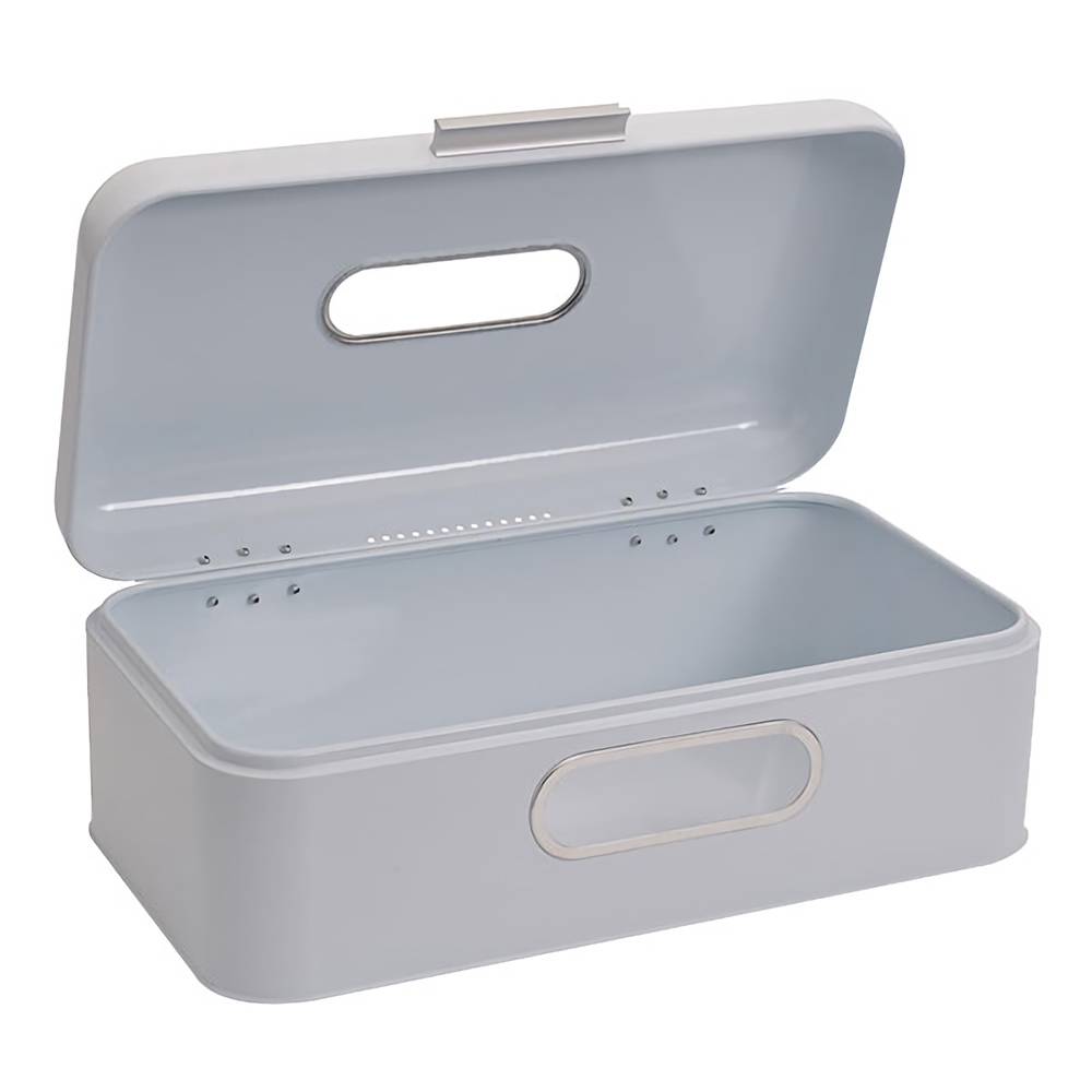 Echtwerk Brotkasten "Retro" aus Metall - weiß