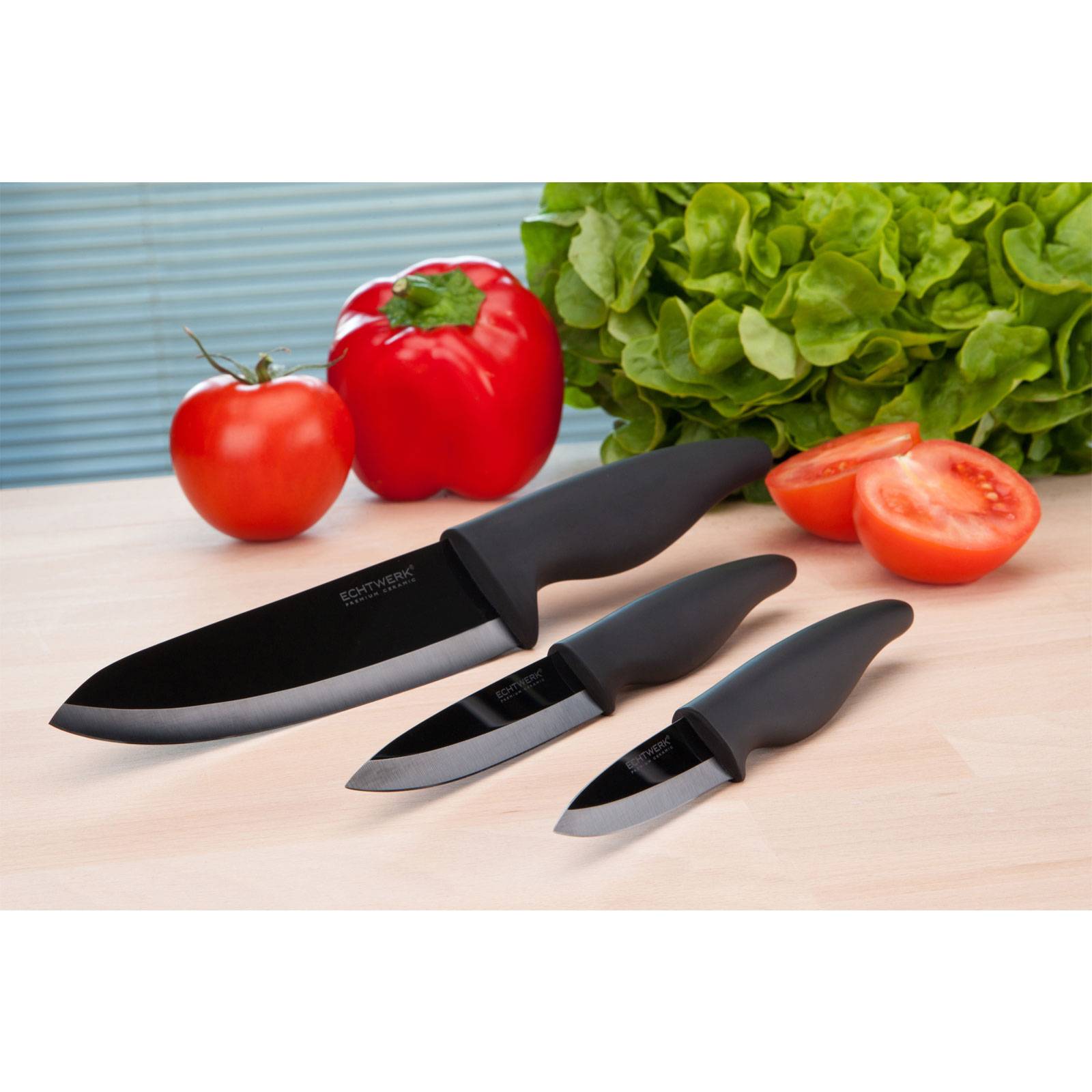 Echtwerk Keramikmesser Set 3tlg - Black Mirror